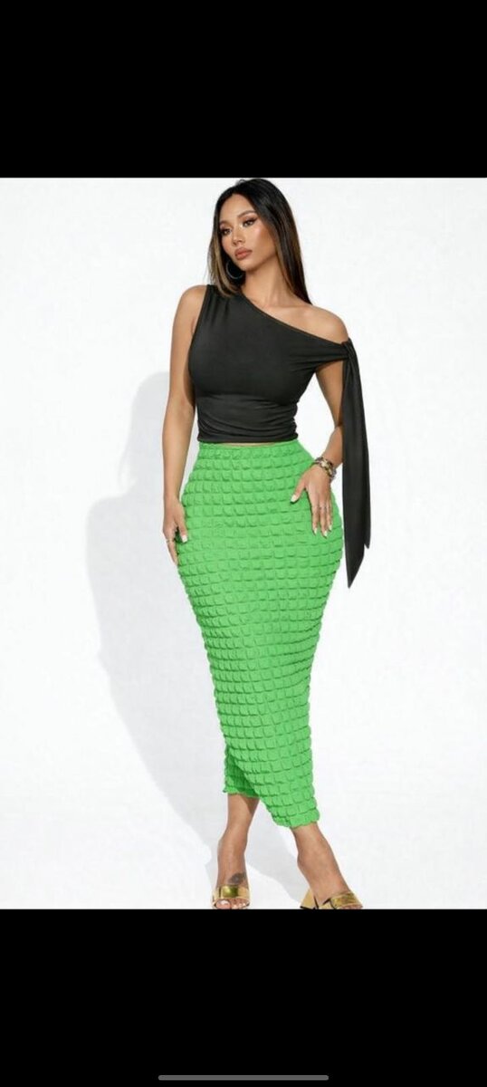 Ensemble jupe longue tricotée