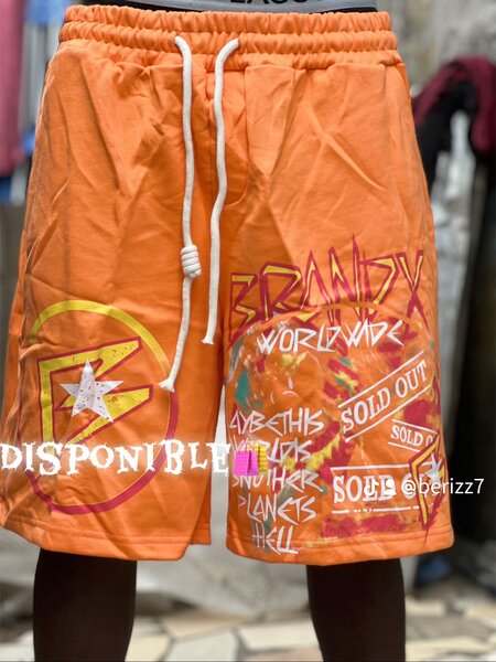 Shorts de plage orange tendance