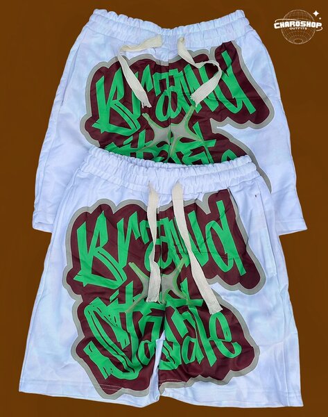 Shorts casual homme graffiti