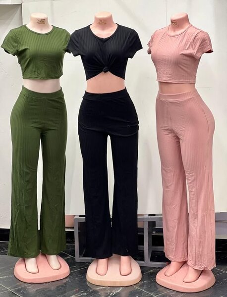 Ensemble survêtement côtelé élégant