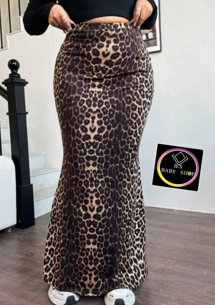 Jupe longue léopard élégante