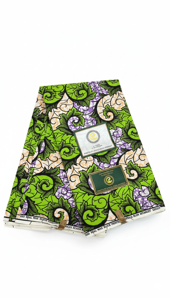 Pagne Africain Vert Floral