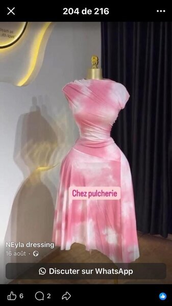 Robe Évasée Rose Élégante