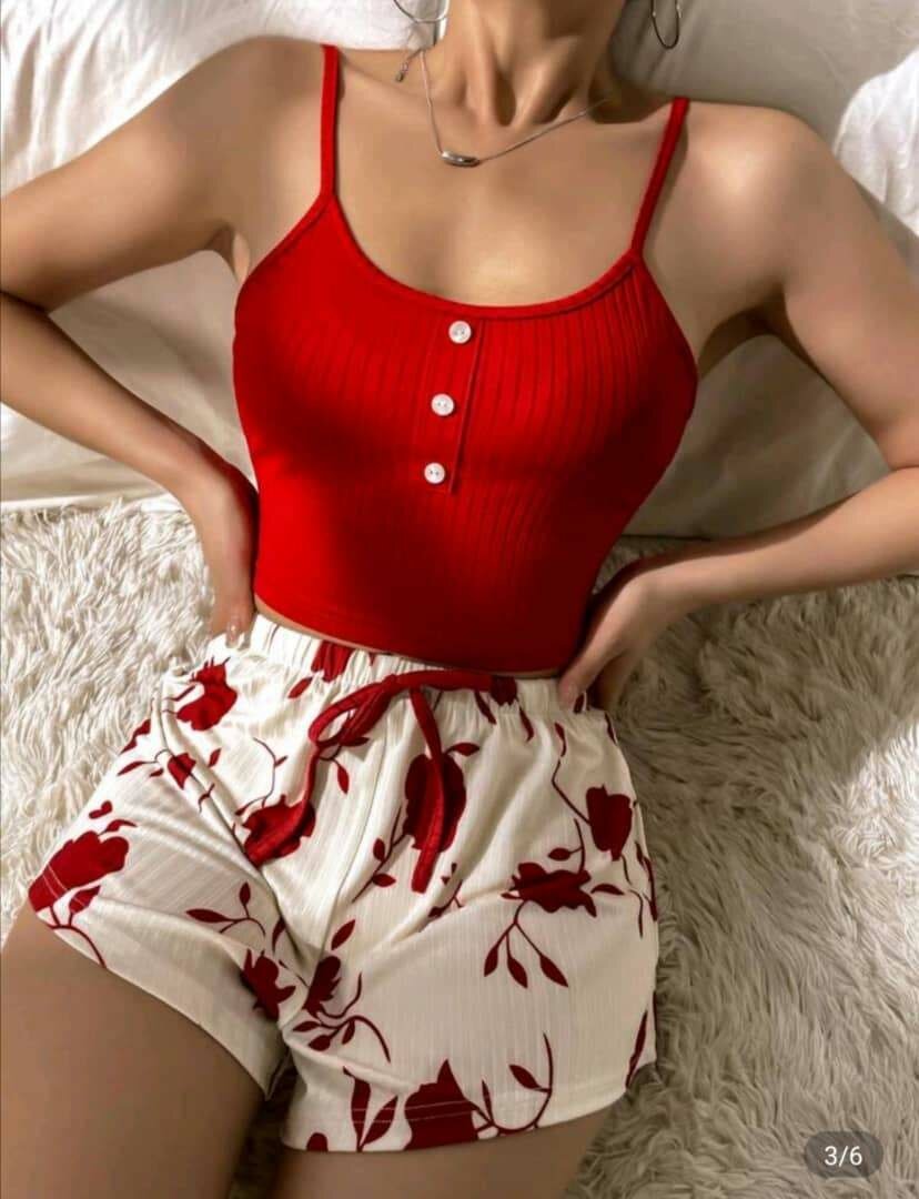 Ensemble pyjama femme floral