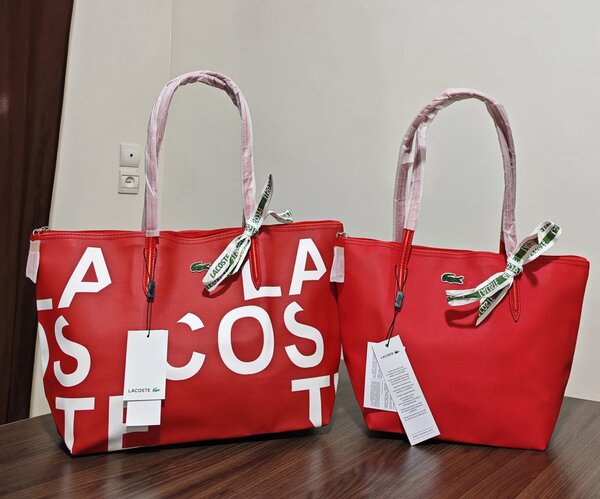 Sac cabas rouge Lacoste