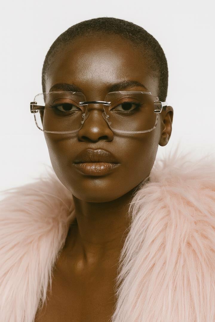 Lunettes à monture transparente