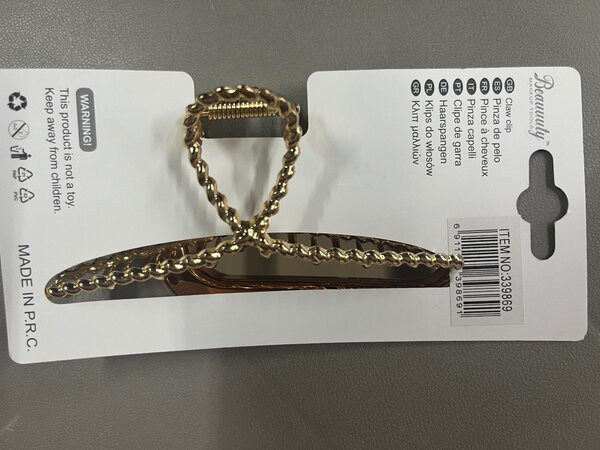 Pinces à cheveux dorée élégante