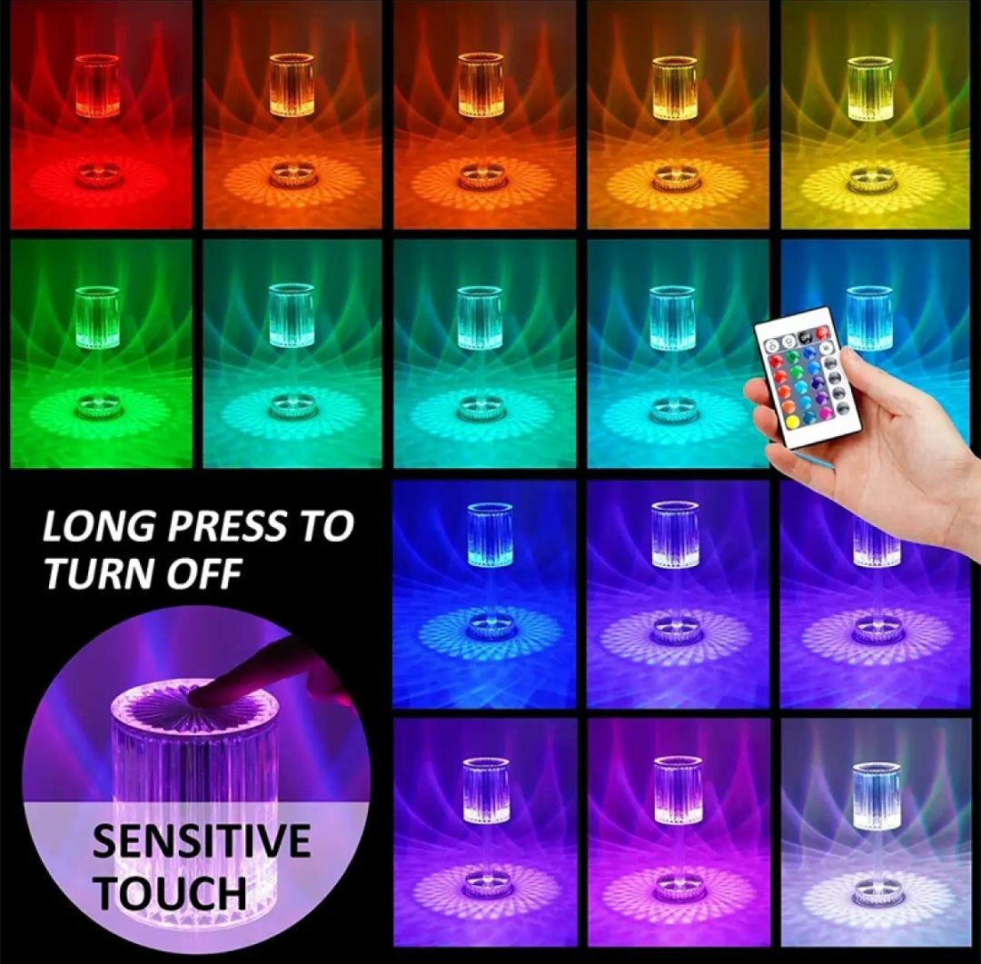 Beautiful crystal lamp table lamp,decor lamp,16 colors