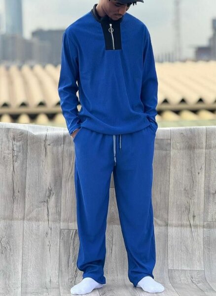 Survêtement bleu décontracté