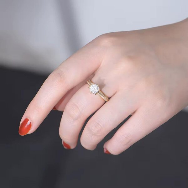 Bague en diamant étincelante