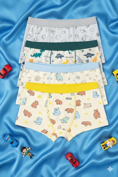 6 Boxers confort enfant motifs