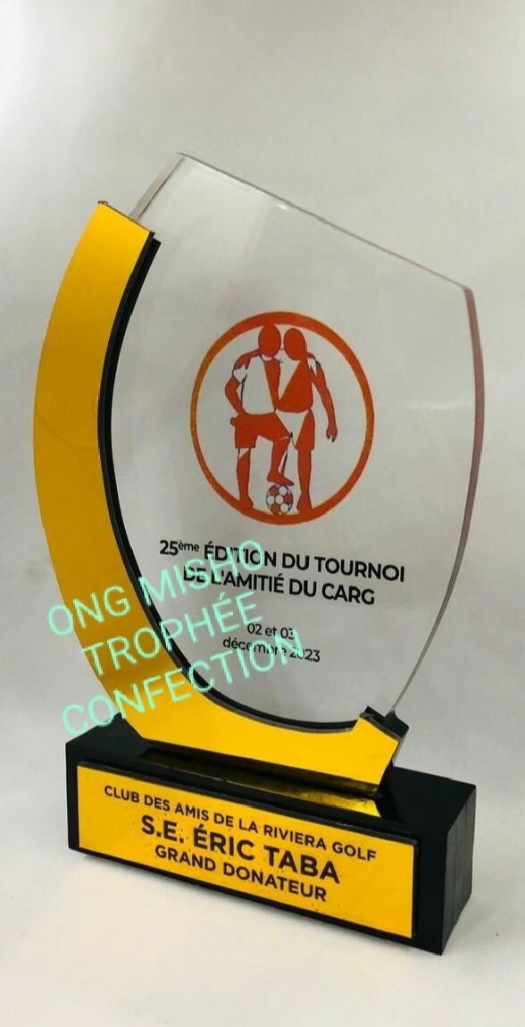 TROPHEE EN PLEXIGLASS ICÔNE COUPEZ 