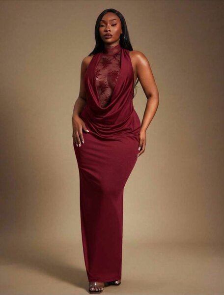 Robe Longue Dentelle Élegante