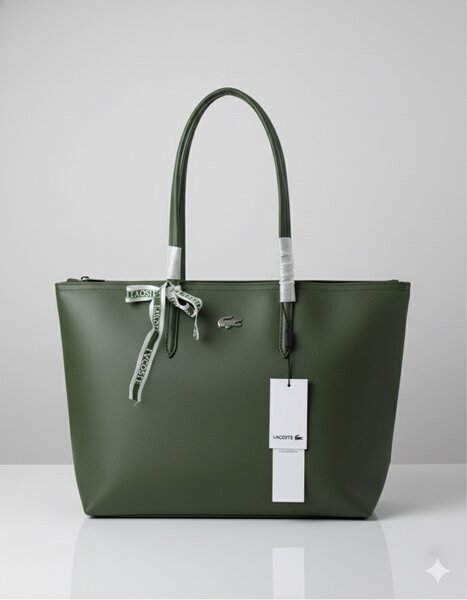 Sac à main vert treilliLacoste