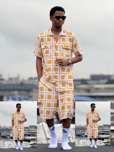 Ensemble d'été à carreaux