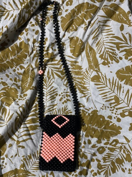 Sac bandoulière perlé coloré