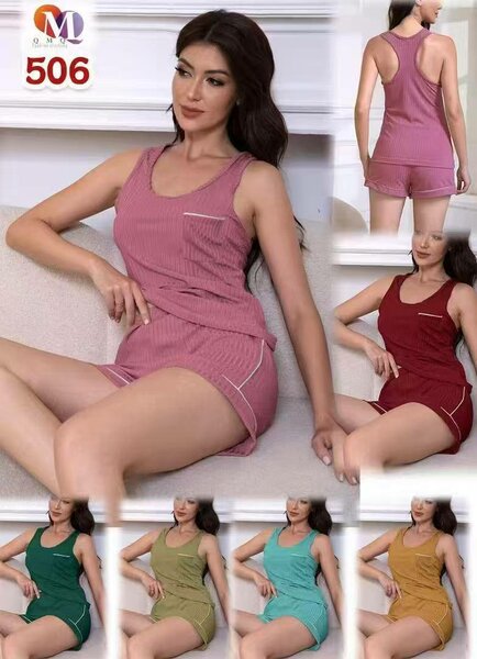 Ensemble de nuit confortable pour femme, tenue de sommeil en coton