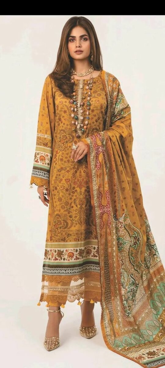 Luxury printed digital lawn dc free