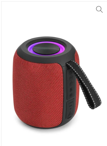 LED Light Wireless Speaker Portable Big Sound Bluetooth Speaker Music Mini Woofer Hand-free Speakers – Red