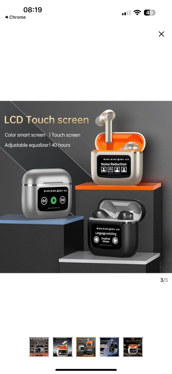 Écouteurs Sans Fil Écran LCD