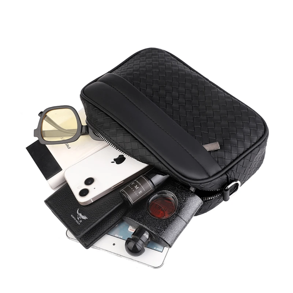 Sac bandoulière tissé élégant