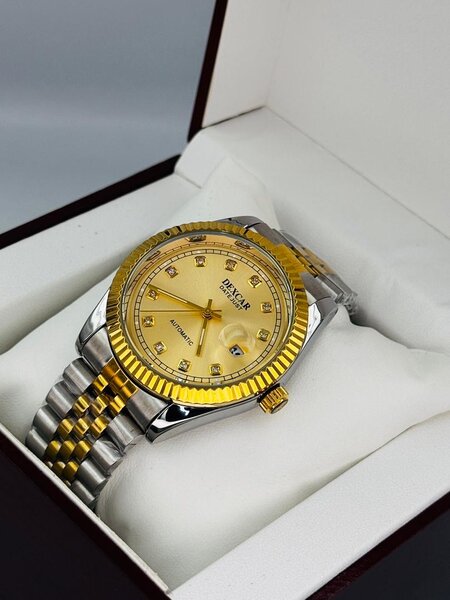 Montre automatique luxe dorée