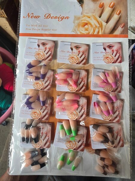 New Design Fake Nails with Rose