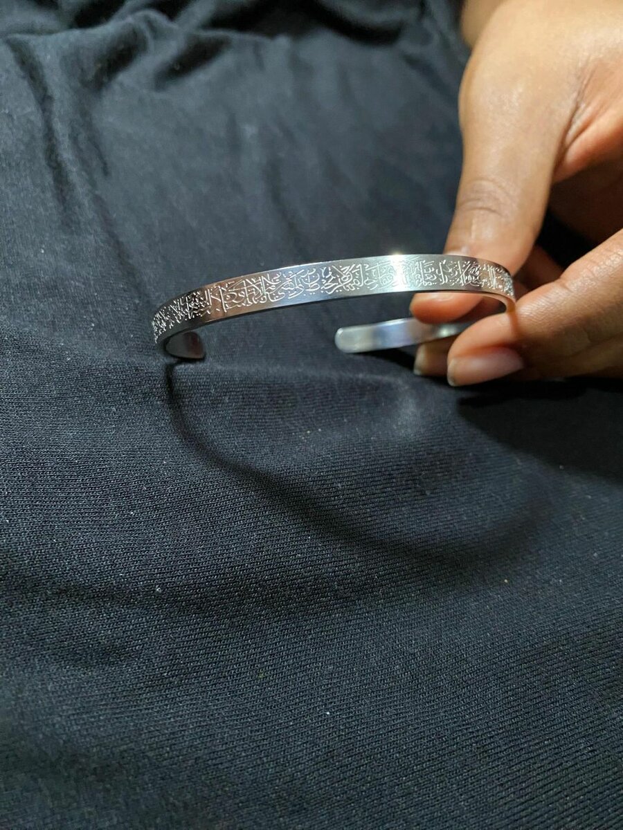 Bracelet en acier inoxydable gravé