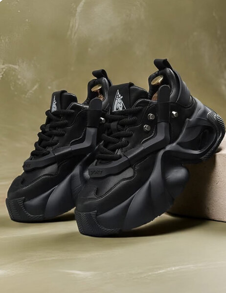 Chaussures noires en cuir pour homme