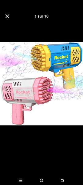 Pistolet à bulles Rocket