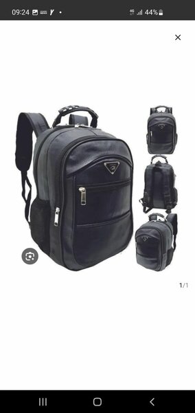 Sac à dos en cuir noir