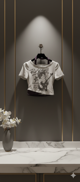 T-Shirt Femme Imprimée Rock