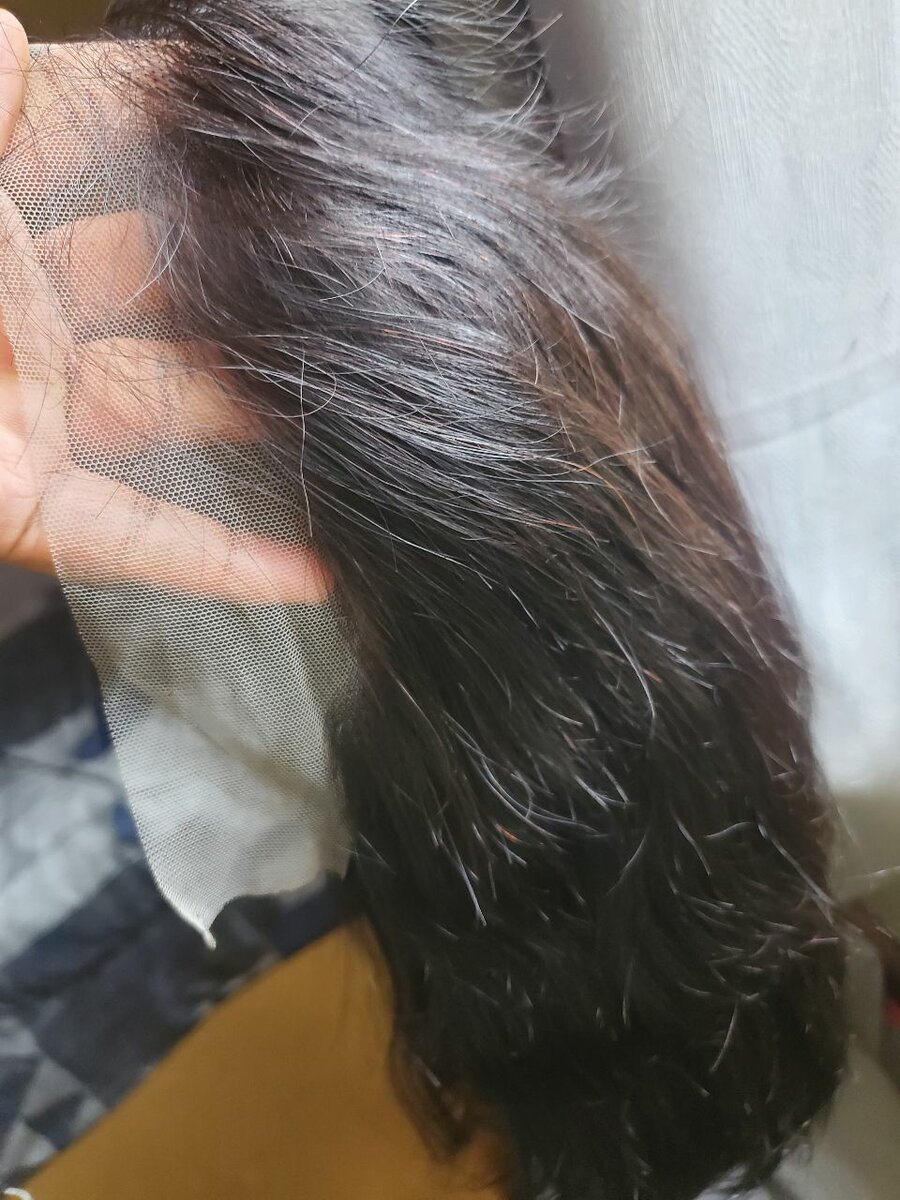 14 inches Mongolian single drawn ear to ear full lace wig