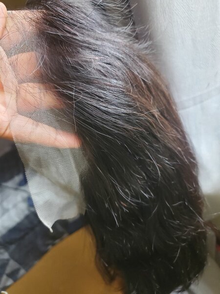 14 inches Mongolian single drawn ear to ear full lace wig