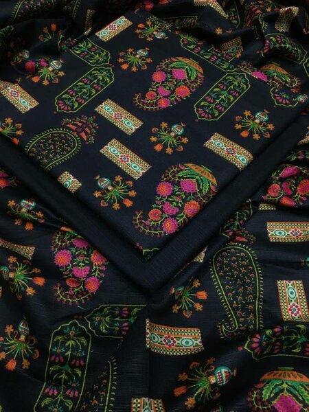 2pc unstitched lawn printed