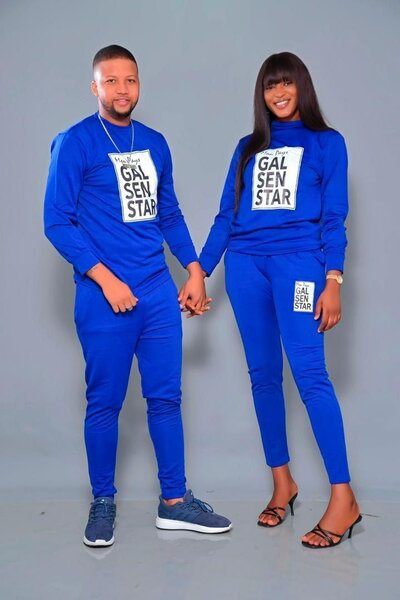 Ensemble survêtement couple bleu GAL SEN STAR
