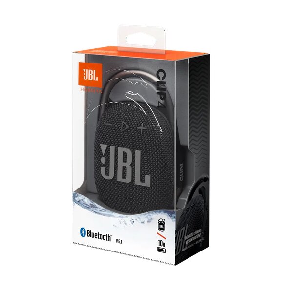 JBL Clip 4 Portable Bluetooth Speaker Black