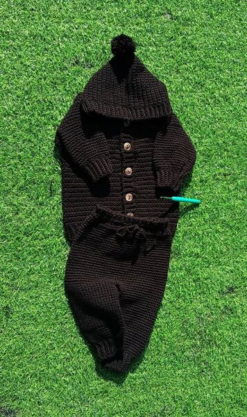 Crochet fleece romper 