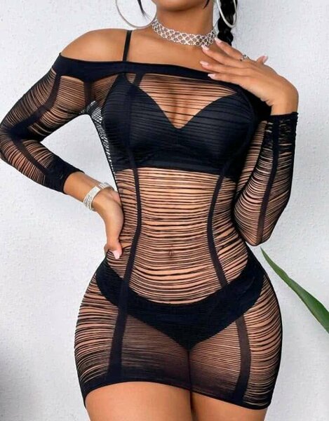 Robe transparente glamour