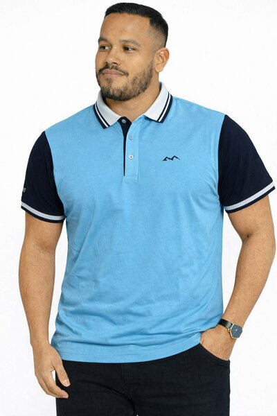 Polo homme bleu marine et bleu ciel