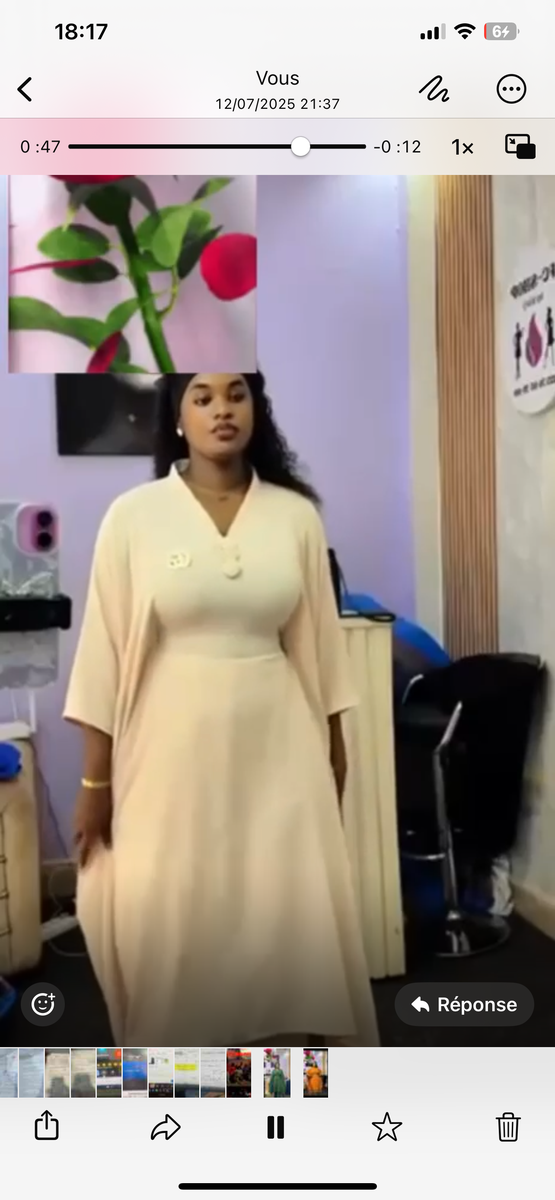 Robe longue élégante en mousseline