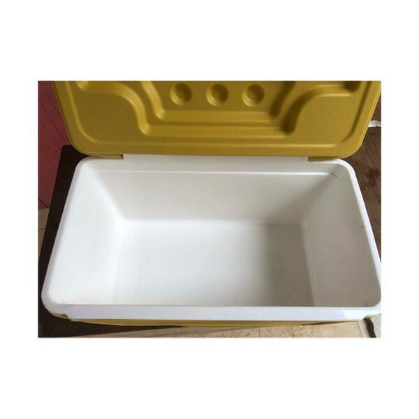 Glacière isotherme jaune avec porte-gobelets