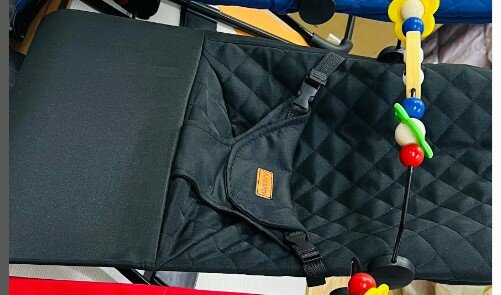 Детский шезлонг-лежанка чёрный