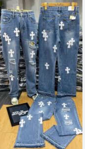 Jeans mode croix décontractés