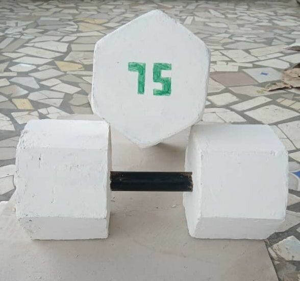 Haltère en béton de 15kg