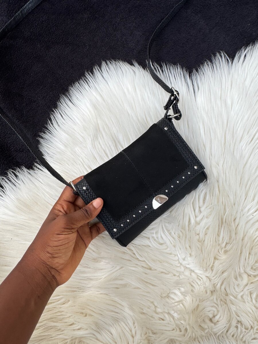 Mini black crossbody