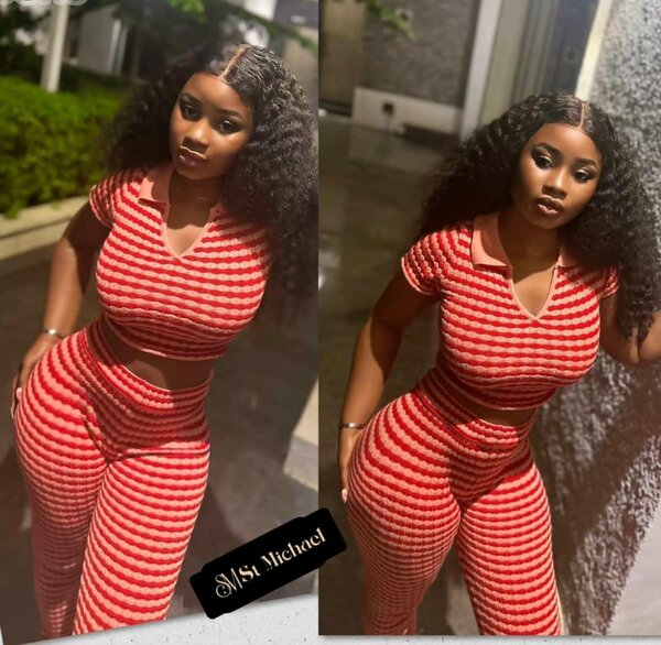 Ensemble survêtement rayé rouge