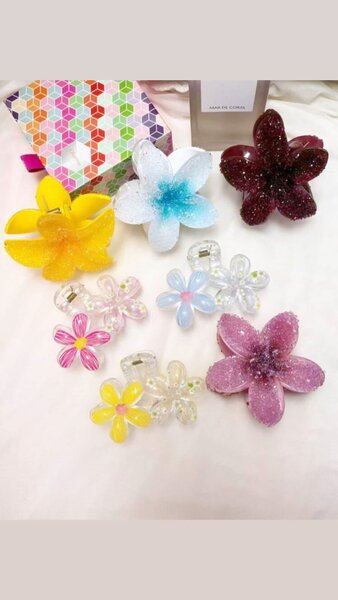 Colorful Flower Hair Clips