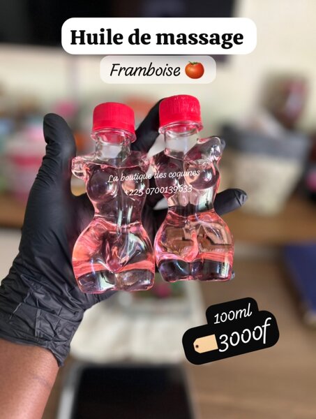 Huile de massage comestible
