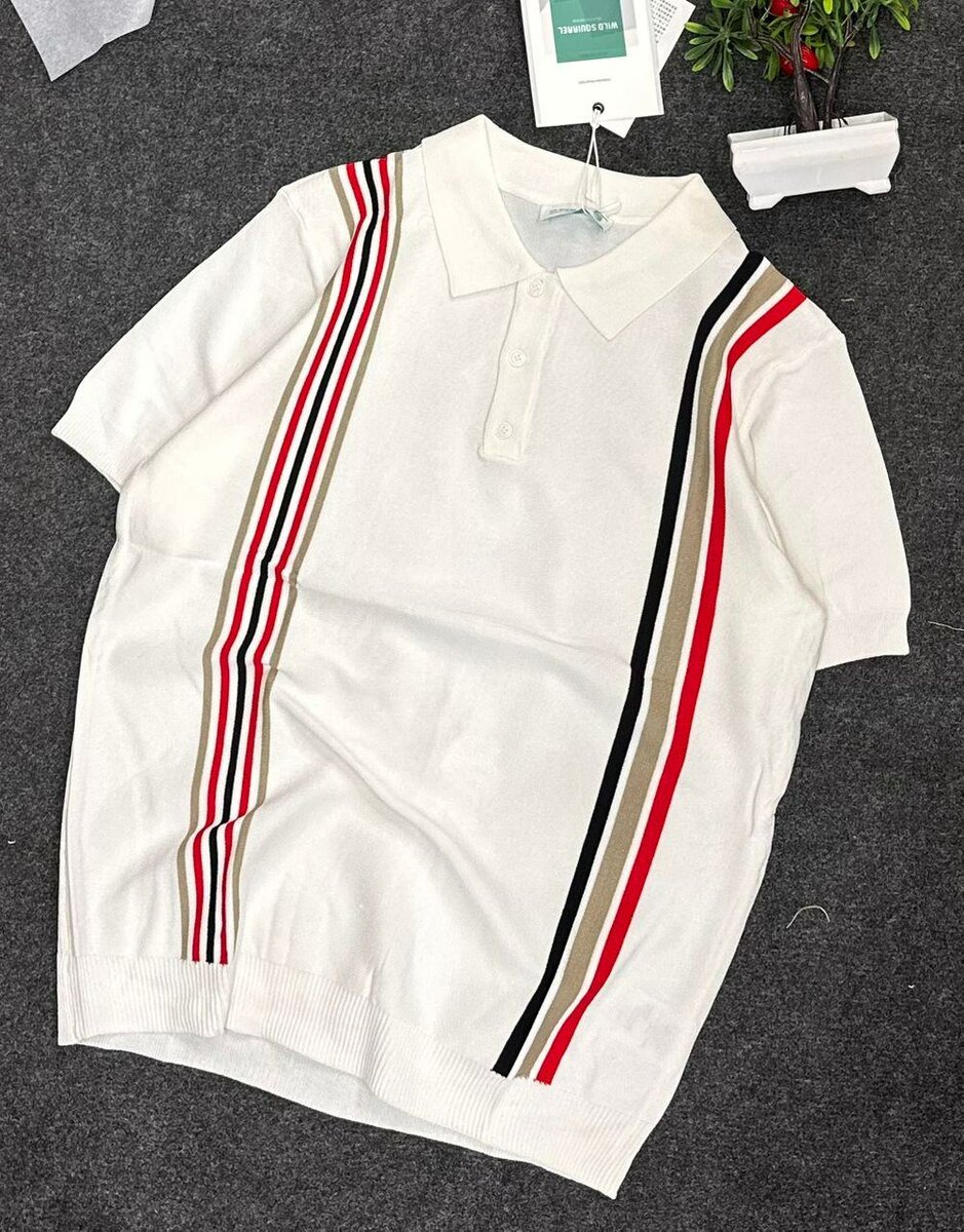 Polo casual à rayures homme